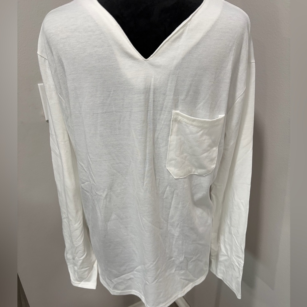 Men's White Long Sleeve Shirt